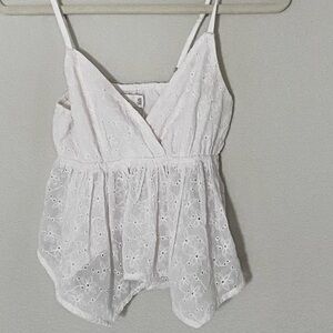 Hollister Cream Eyelet Lace Top